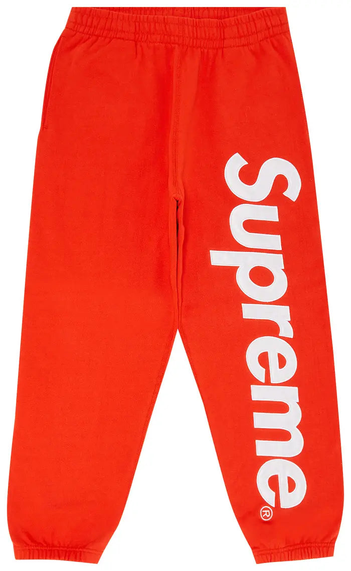 Red supreme sweatpants