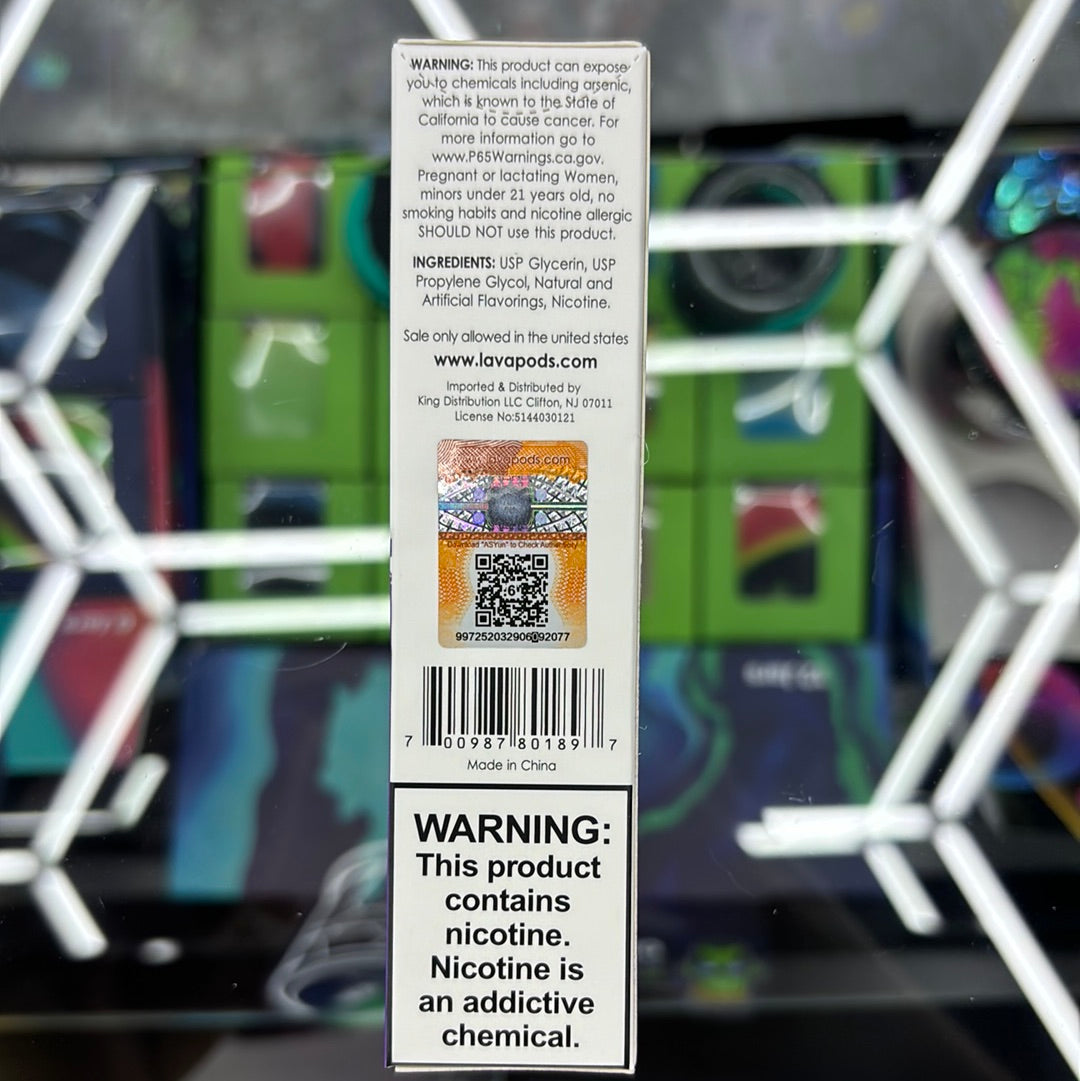 Lava plus 2600 puffs blueberry, raspberry lemon