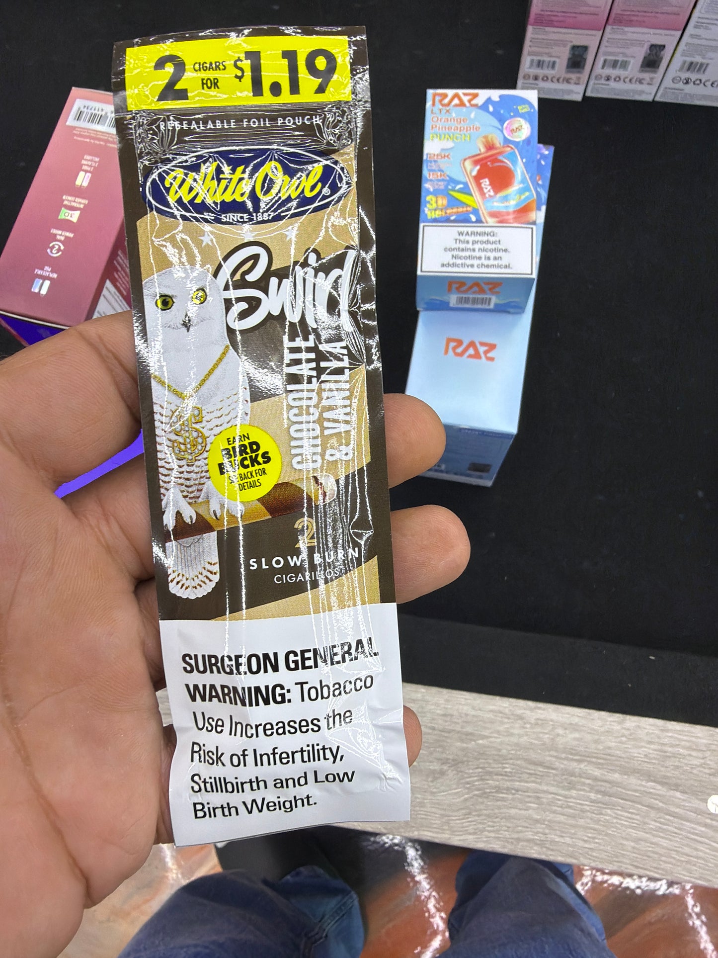 White out chocolate swirl