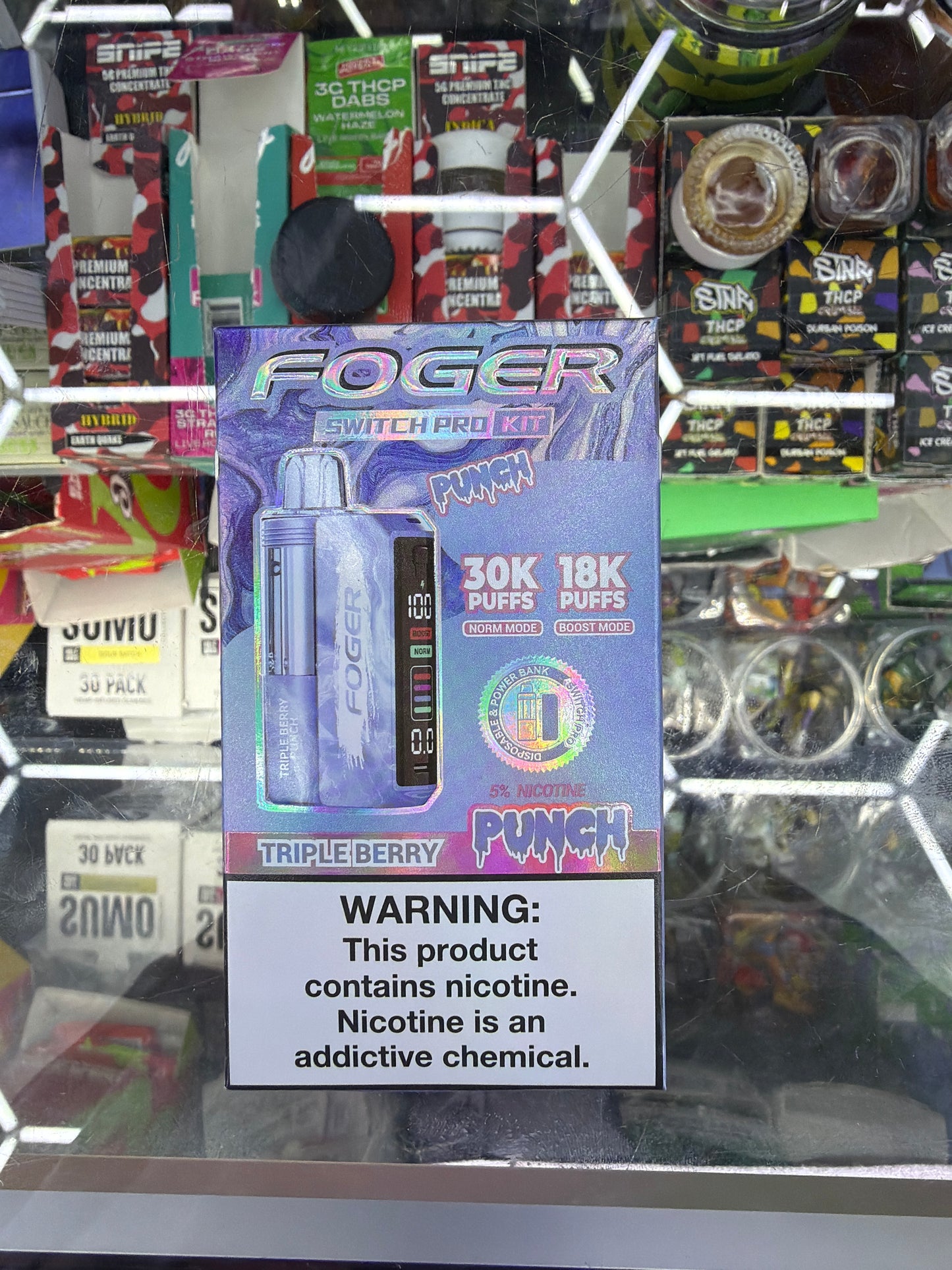 Fogger switch pod kit Triple Berry punch 30k