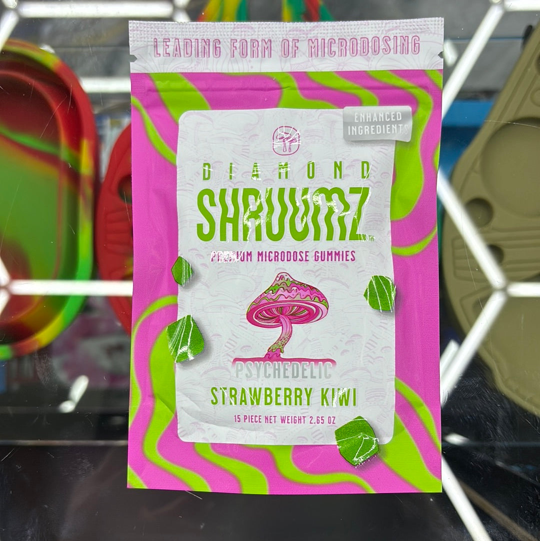 Diamond shruumz strawberry, kiwi, gummy’s, 15 pieces