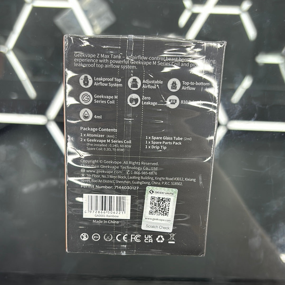 Geek vape z max tank rainbow 4ML