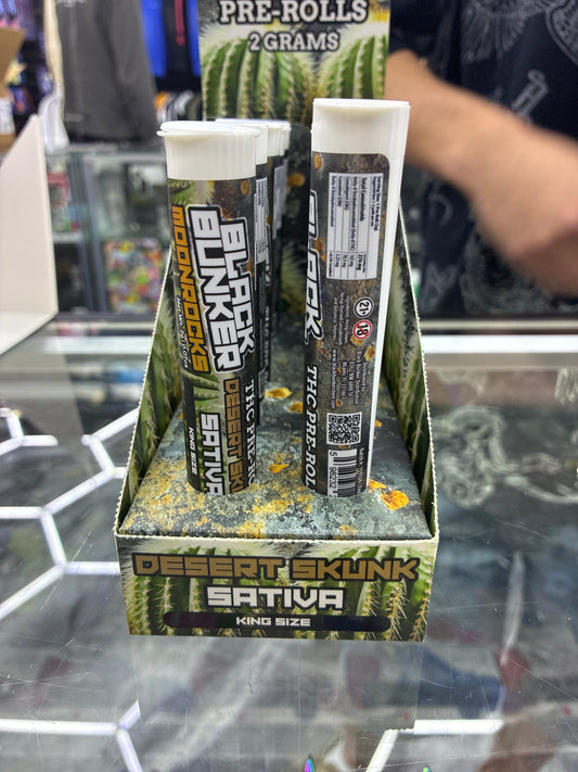Black bunker moon rocks thca pre-rolls 2g desert skunk sativa