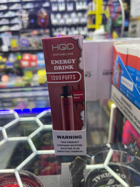 HQD energy drink 1200 puffs curvie plus