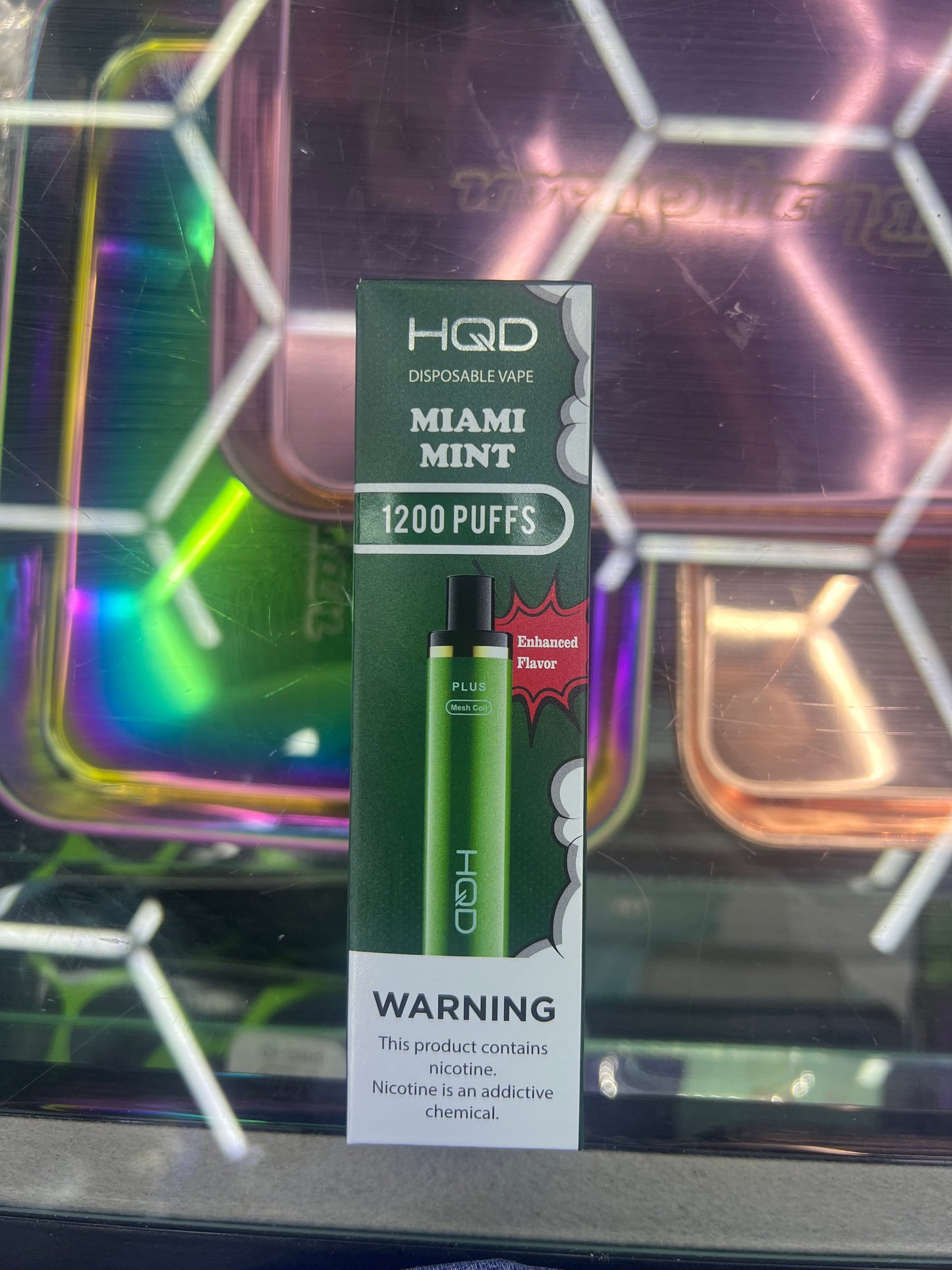HQD miami mint 1200 puffs curvie plus