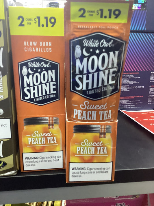 White owl moon shine sweet peach tea