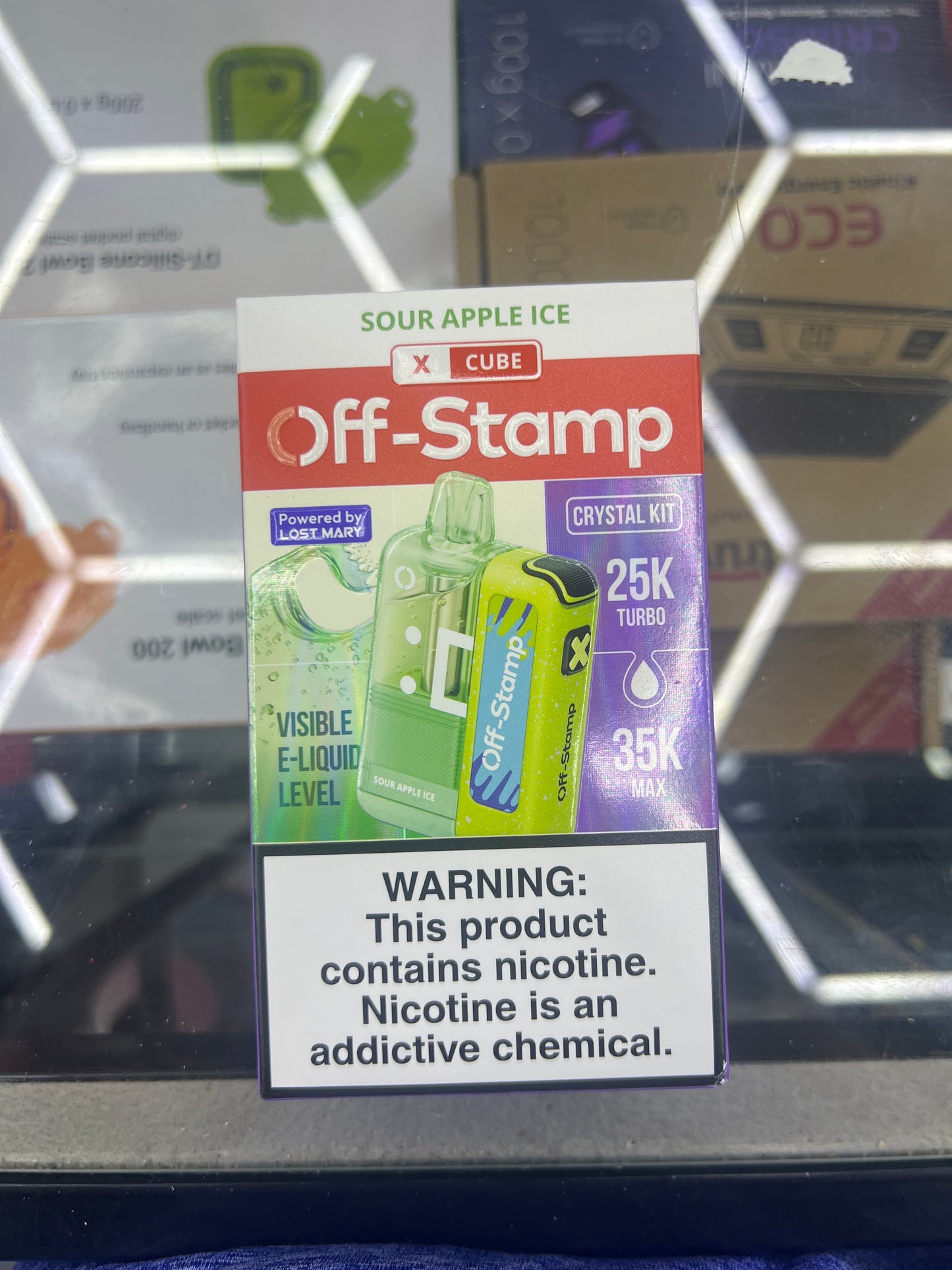 Off stamp classic x cube crystal kit 25K sour apple ice