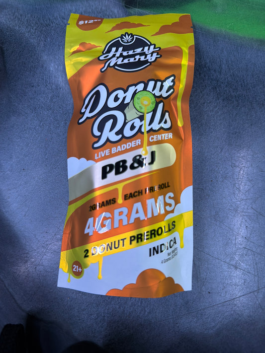 HAZY MARY THCP 2G DONUT PRE-ROLL PB&J