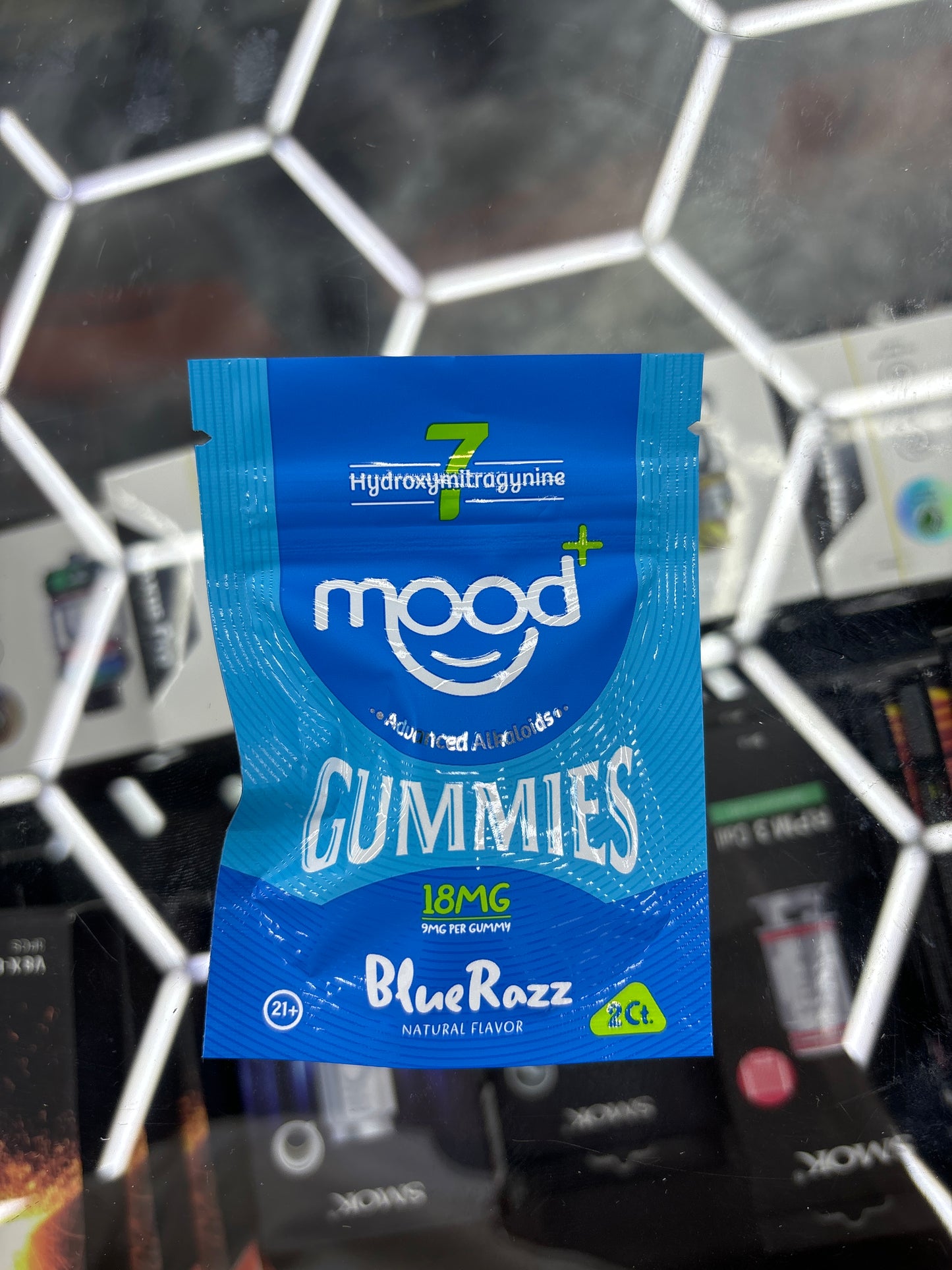 Mood + gummies 18mg blue razz 2ct