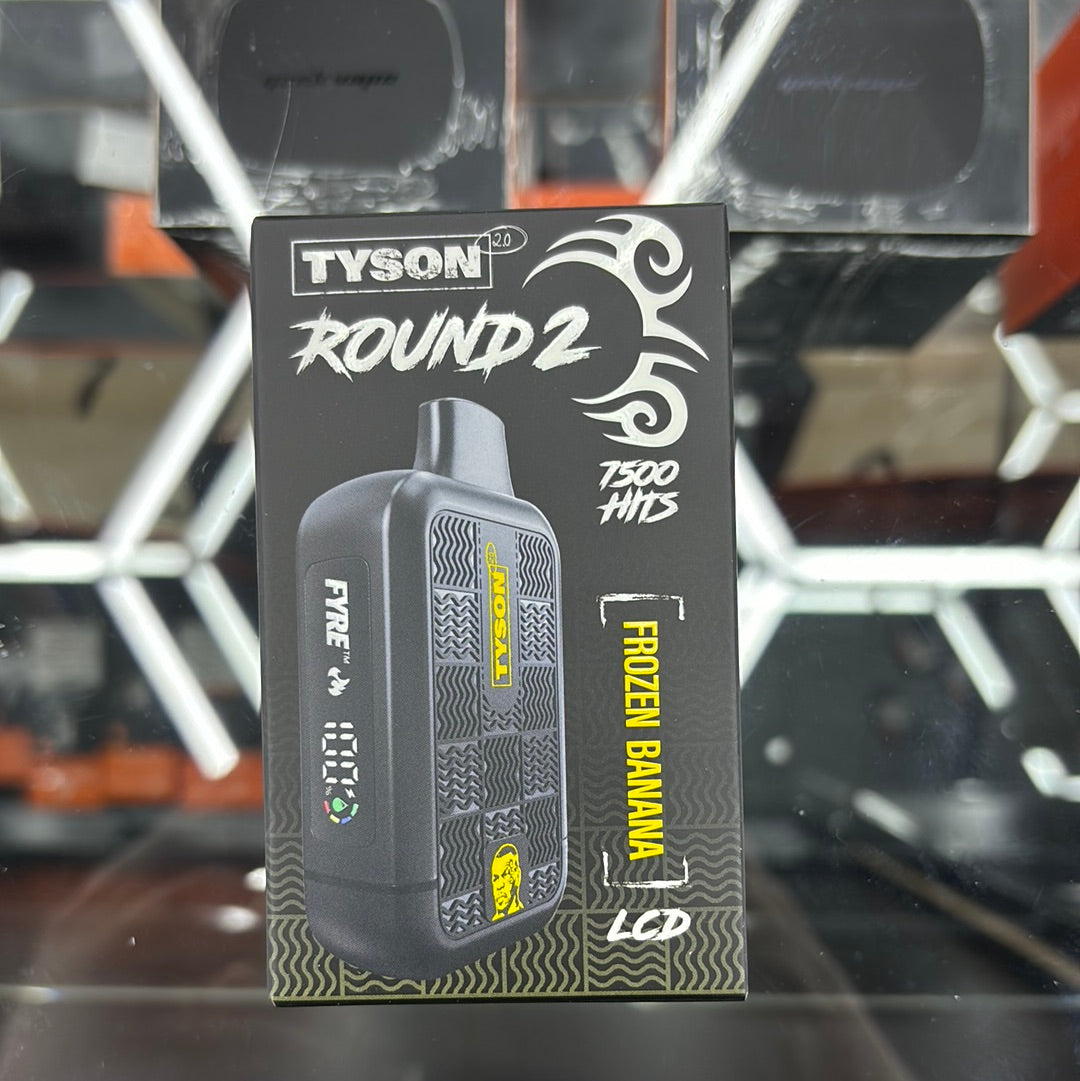 Tyson round two frozen banana, 7500 hits