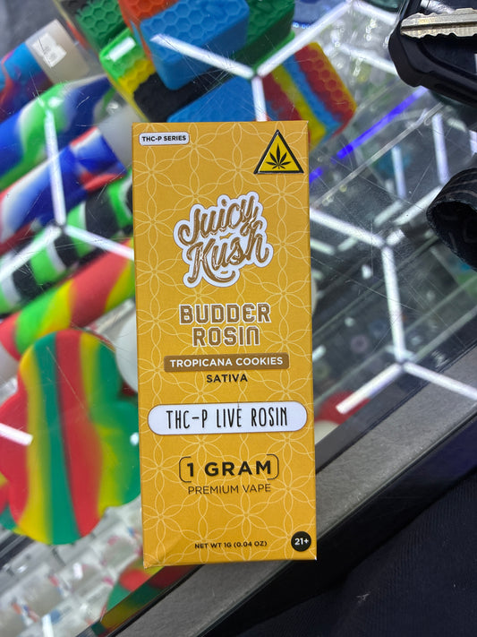 Juicy kush budder rosin 1g vape Tropicana cookies sativa