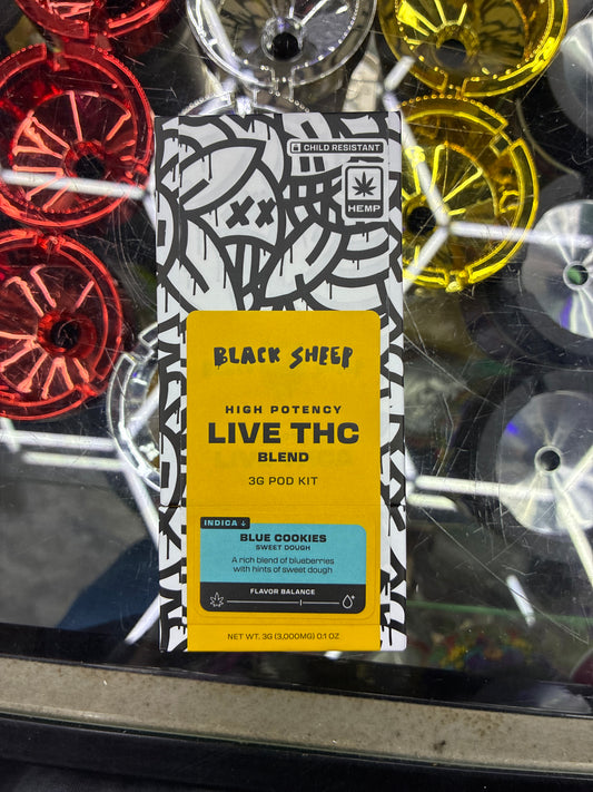 Black sheep live thca blend 3g pod kit indica blue cookies