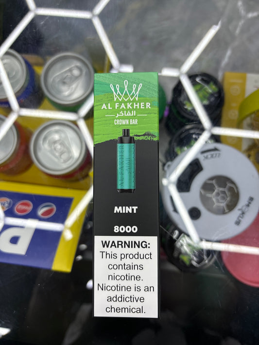 Al fakher crown bar mint 8000puffs