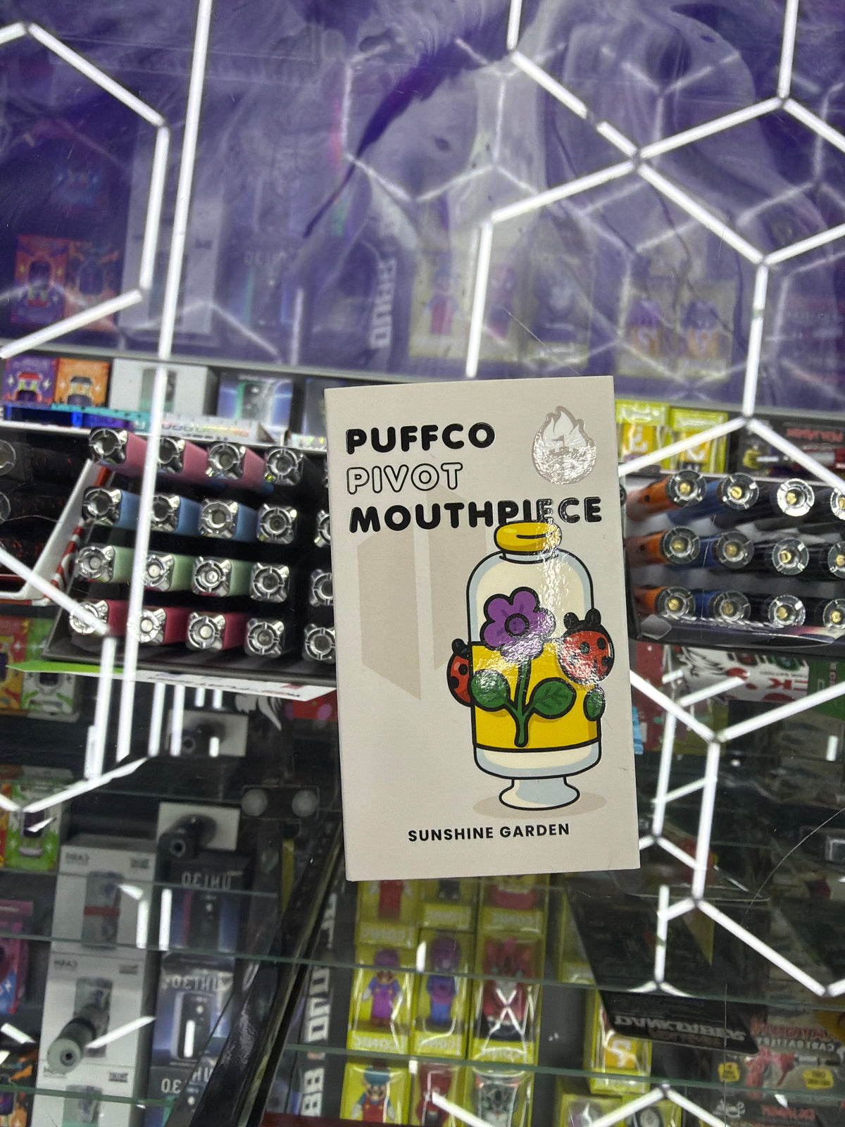Empire Glassworks Puffco Pivot Glass Mouthpiece - Sunshine Garden