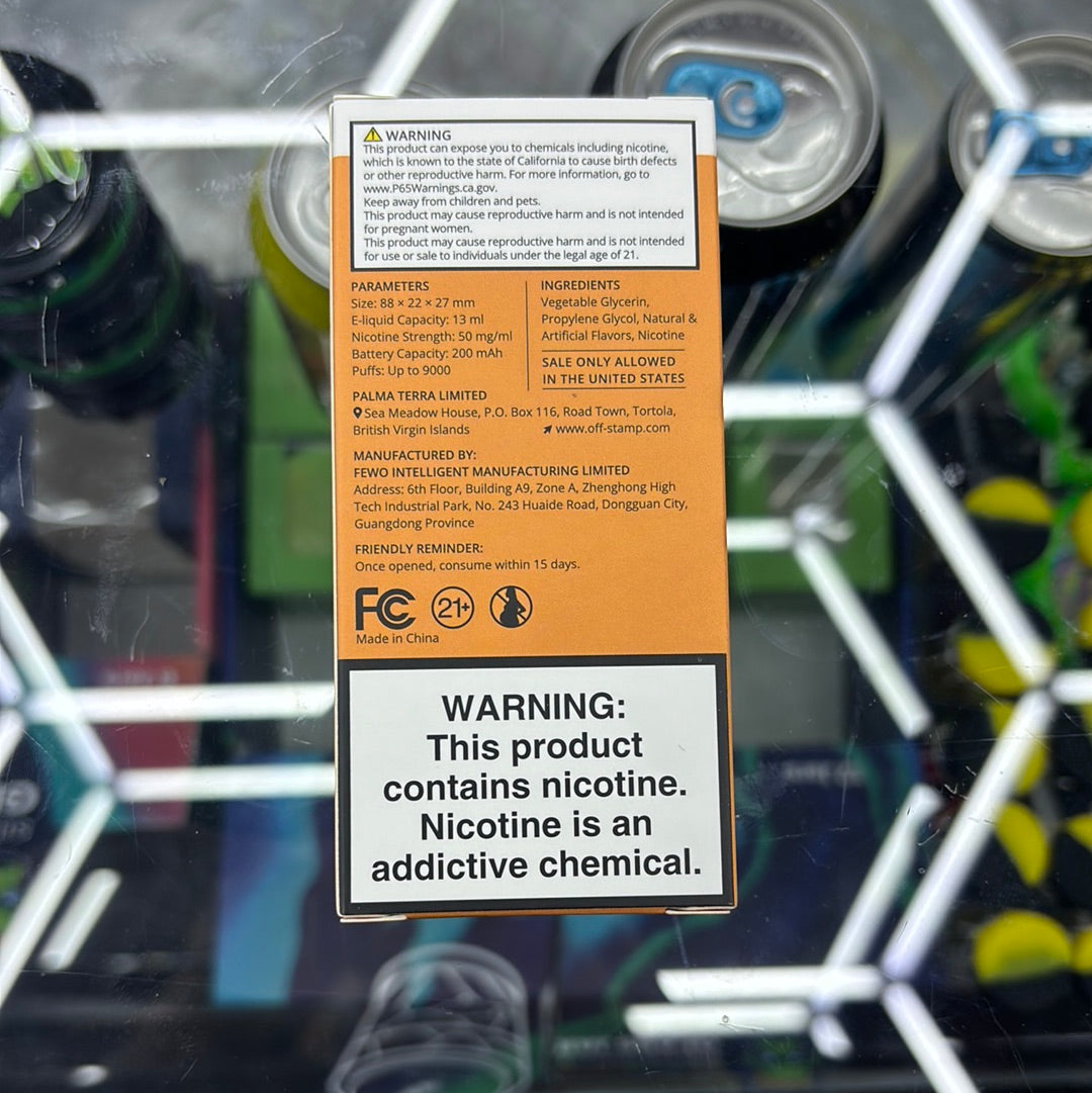 Off stamp pod juicy peach