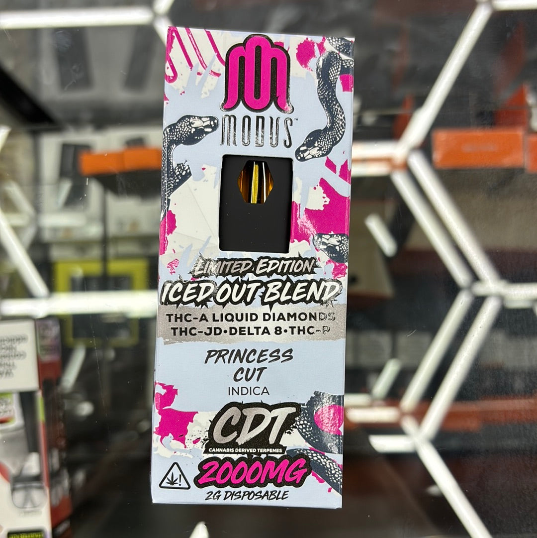 Modus iced out blend princess cut indica 2g disposable