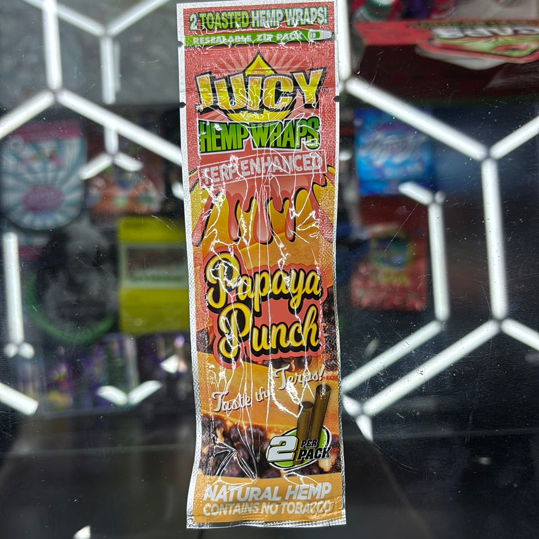 Juicy hemp wraps papaya punch, terp enhanced