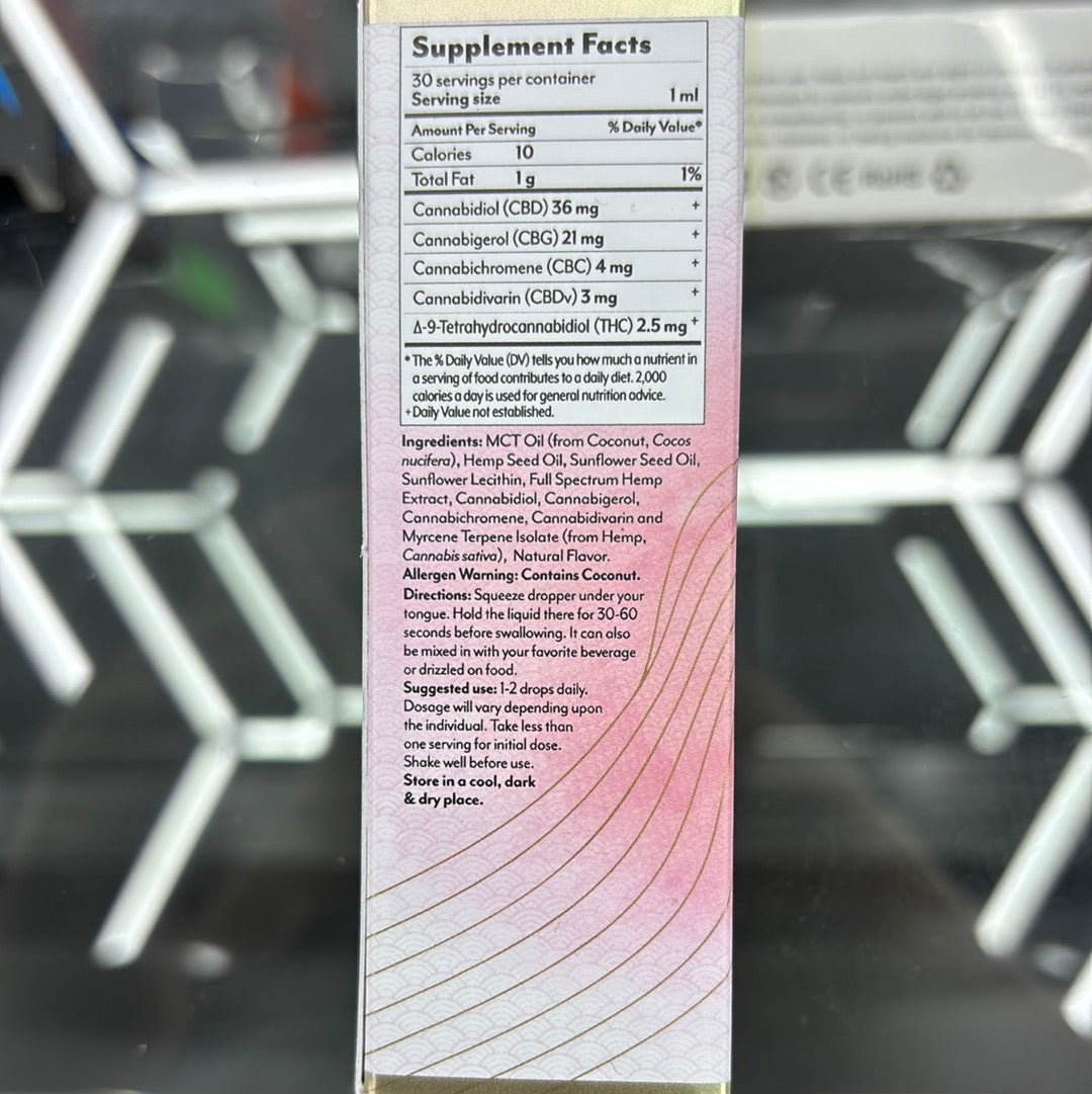 Mellow fellow wellness, The elevate blend, full spectrum, CBD 2000 MG berry tincture