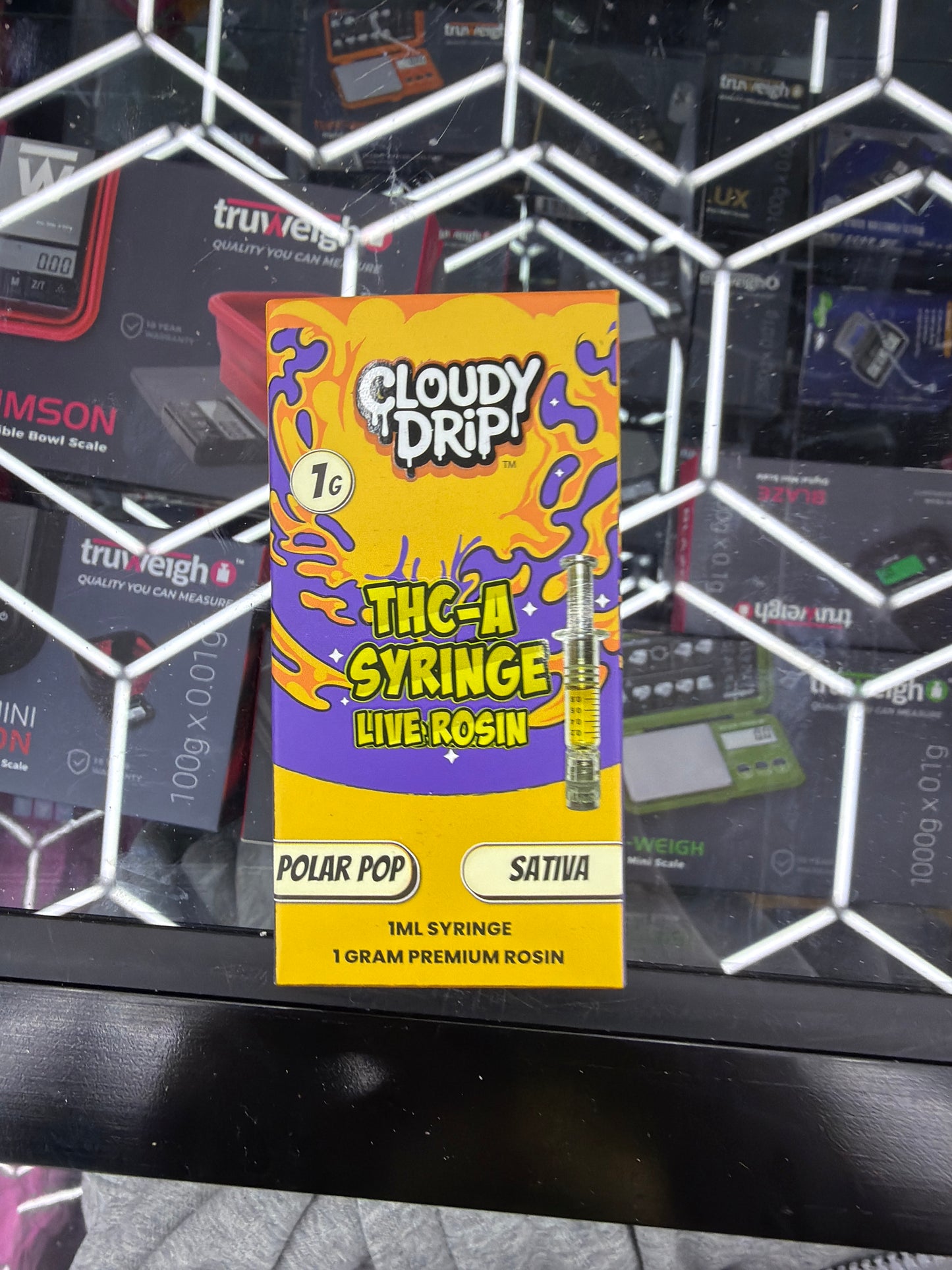 Cloudy Drip Thc-a Syringe live rosin 1g Polar Pop sativa