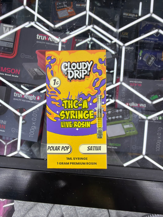 Cloudy Drip Thc-a Syringe live rosin 1g Polar Pop sativa