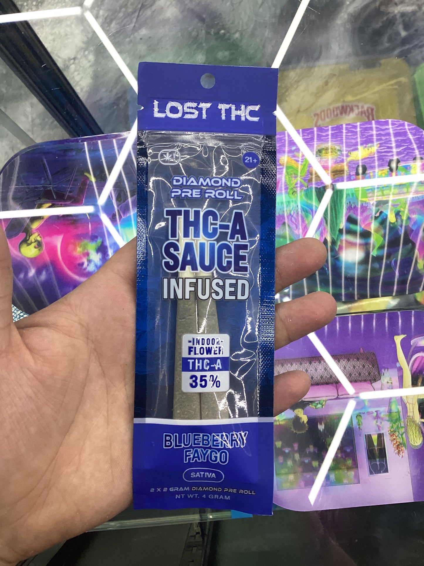 Lost thc-a pre-rolls, thca sauce, infuse blueberry faygo