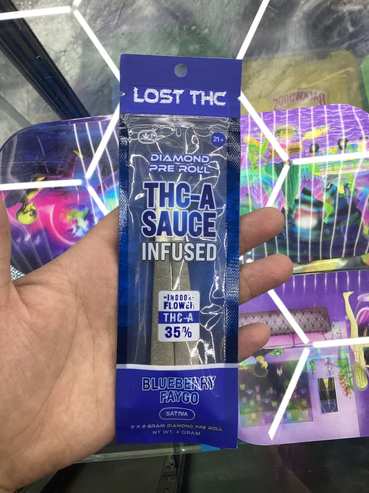 Lost thc-a pre-rolls, thca sauce, infuse blueberry faygo