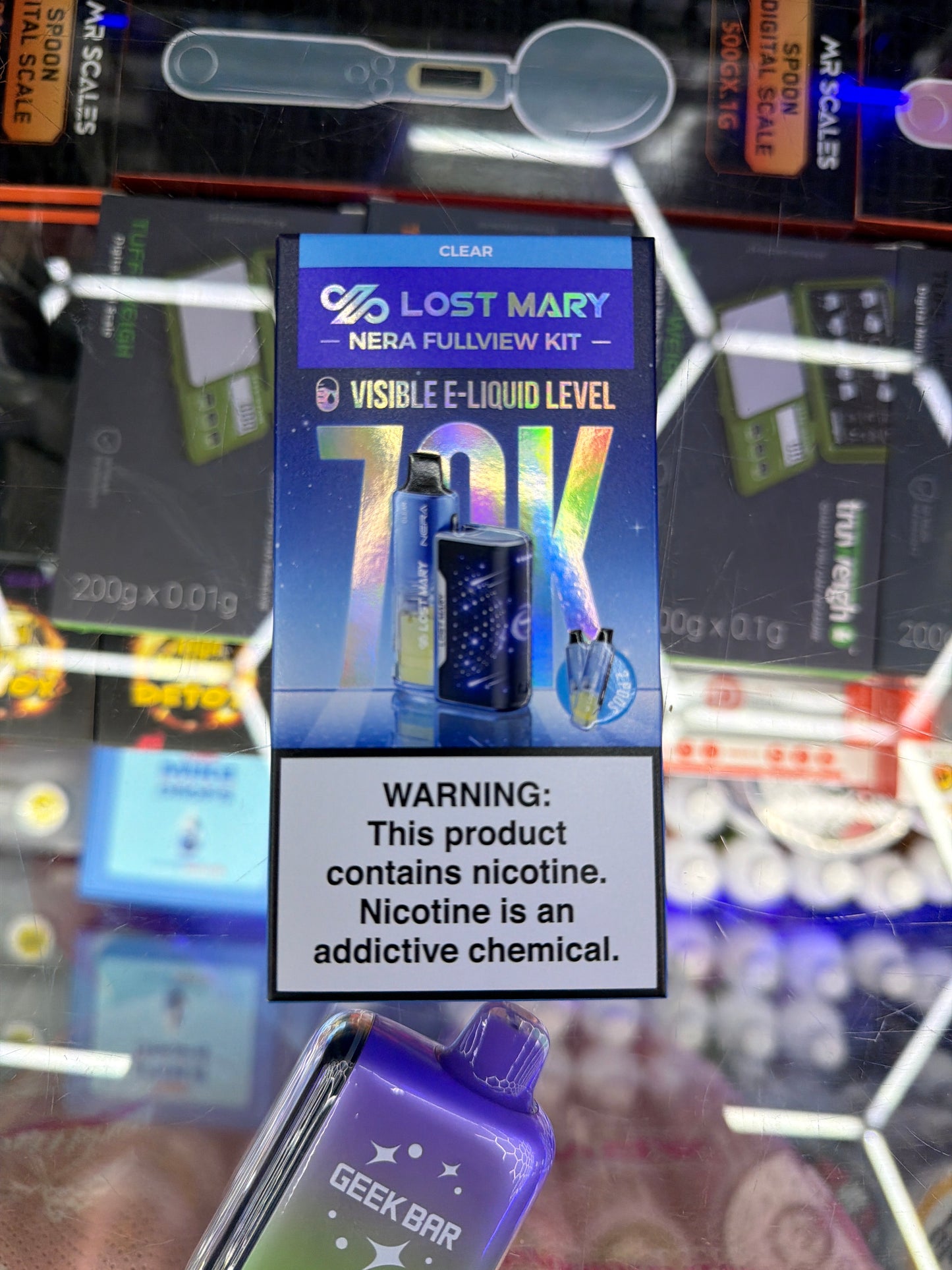 Lost Mary nera fullview kit 70k hits  clear