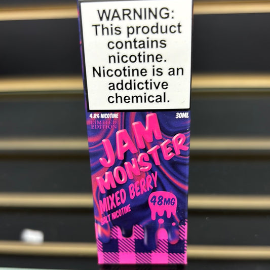 Jam monster mixed berry, 48MG salt nic