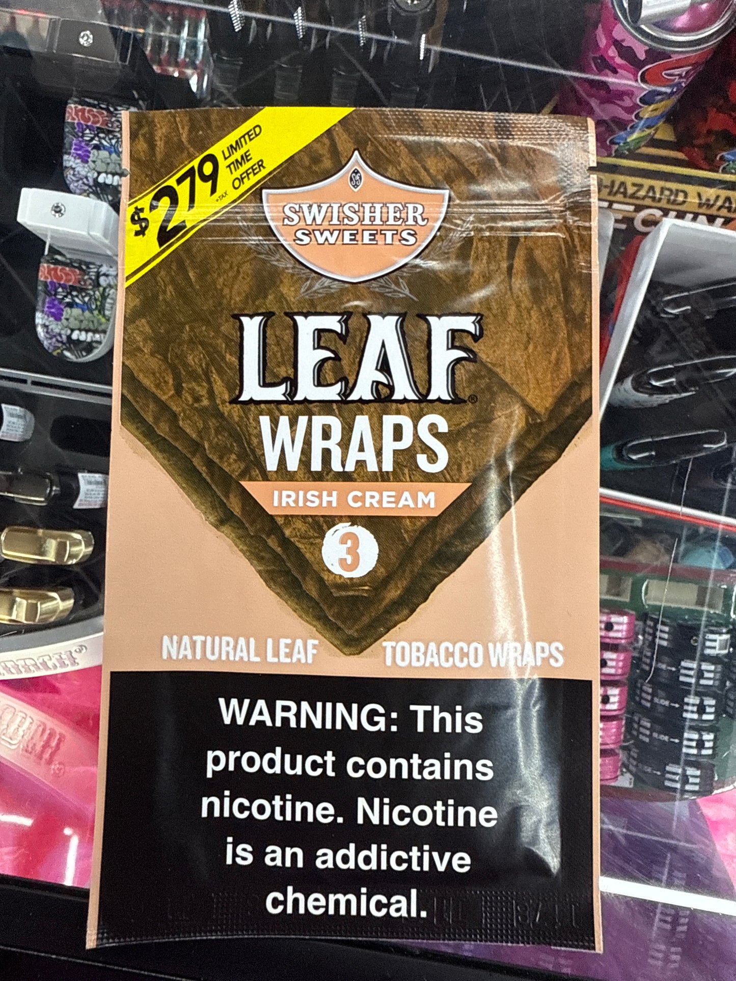 Swisher Sweets Leaf Wraps Irish Cream 3 pack
