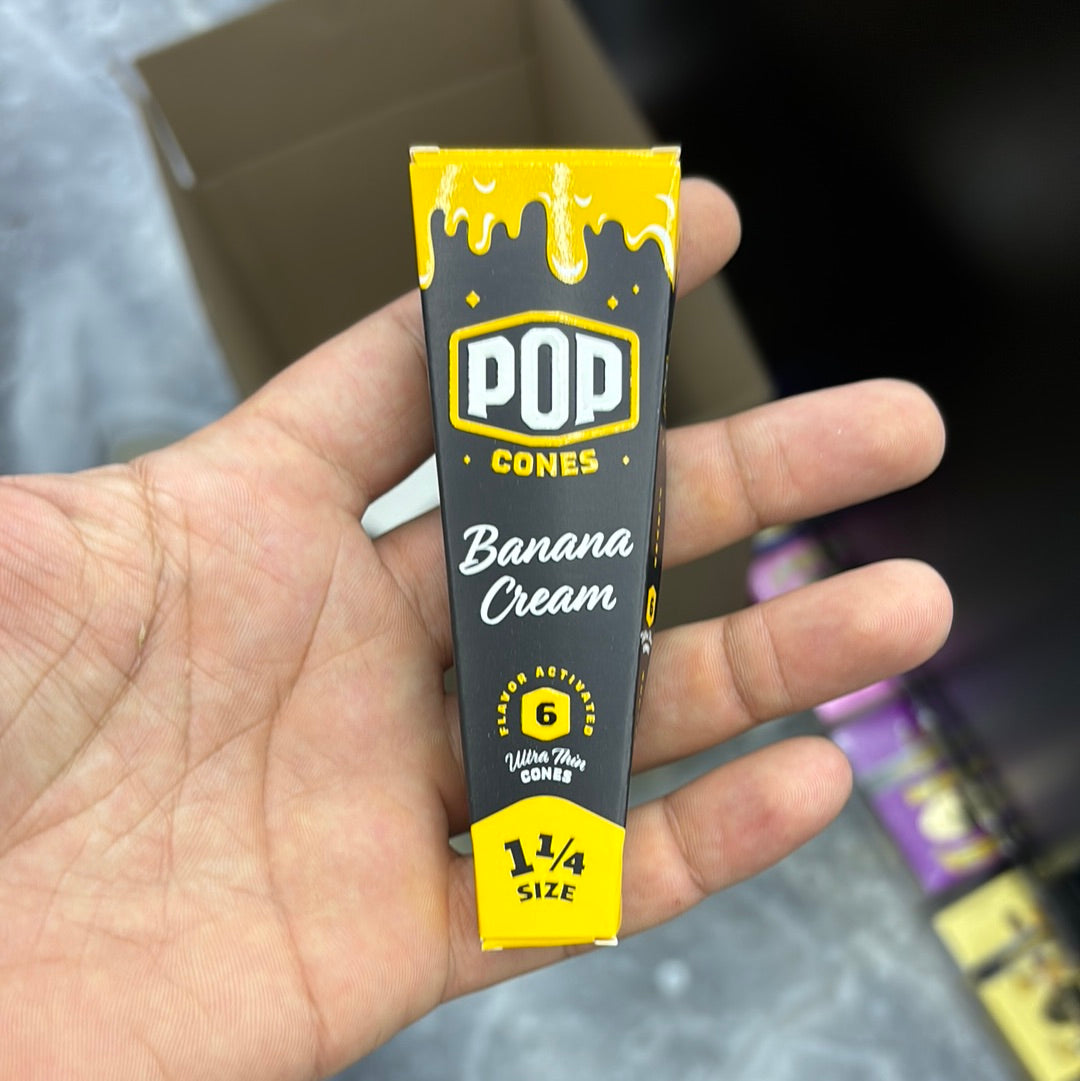 Pop cones banana cream six pack 1 1/4