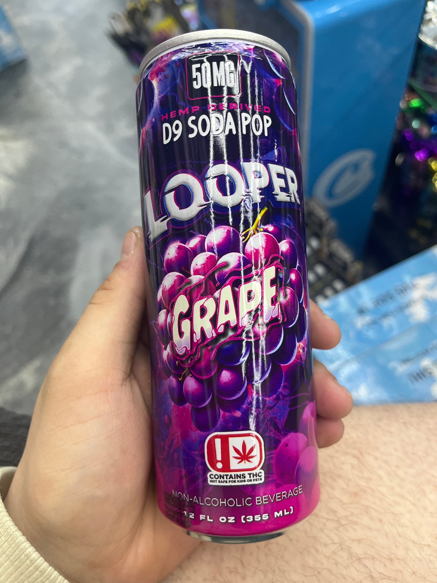 Looper delta soda pop grape 50mg 12floz