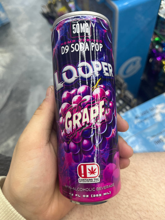 Looper delta soda pop grape 50mg 12floz