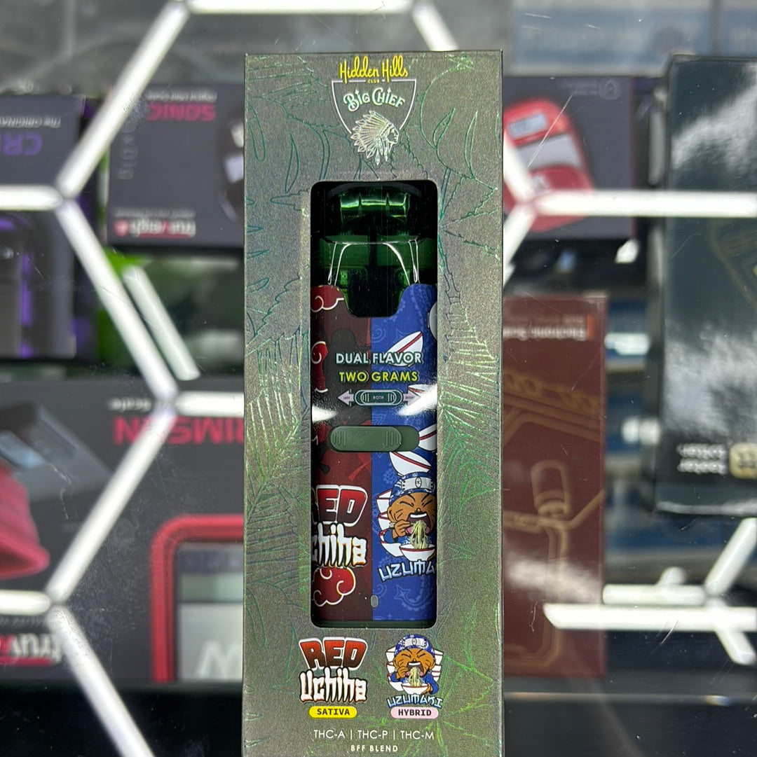 Hidden hills / big chief dual flavor red uchiha sativa / lizlimaki hybrid