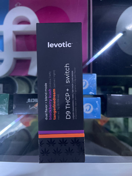 Levotic dual flavor + blend mode d9thcp blackberry kush/ tangerinedream