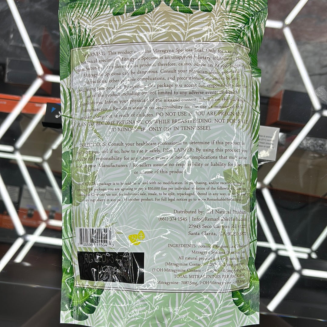 Remarkable herbs, Vietnam, Kratom , green vein mitragyna speciosa 20oz powder