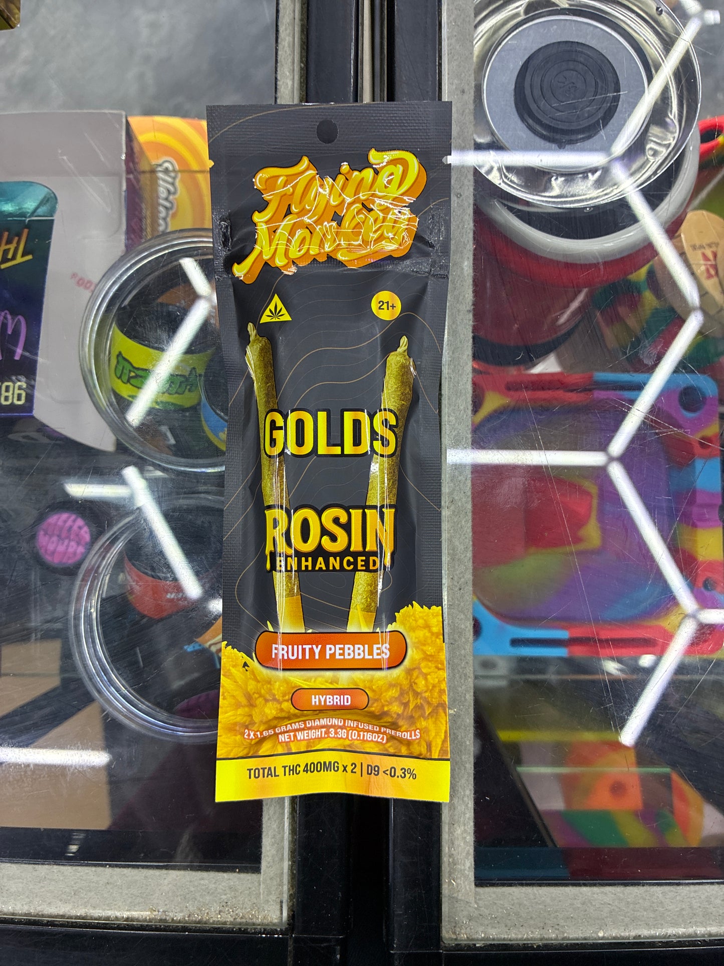 Flying monkey gold rosin enhanced fruity pebbles hybrid