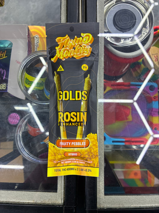 Flying monkey gold rosin enhanced fruity pebbles hybrid