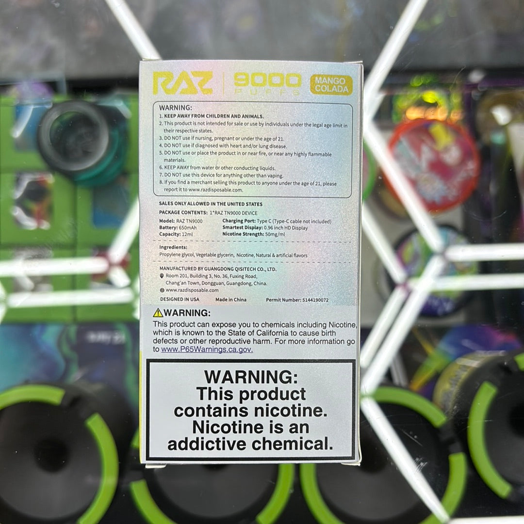 Raz 9000puffs mango colada