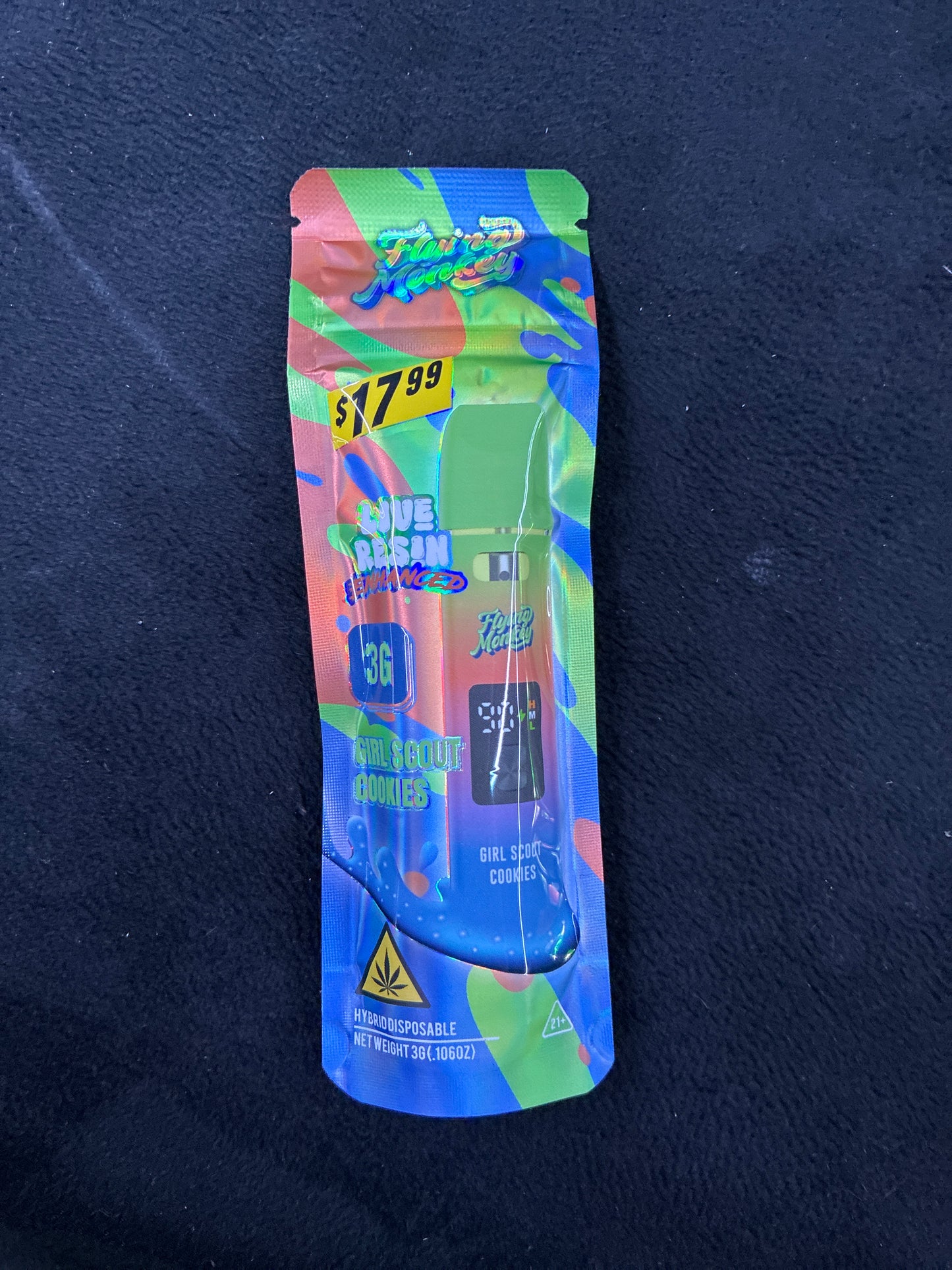 Flying monkey live resin enhanced 3g hybrid Girl Scout cookies