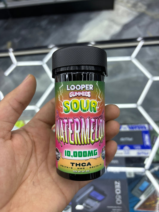 Looper gummies thca live badder sour watermelon 10,000 MG