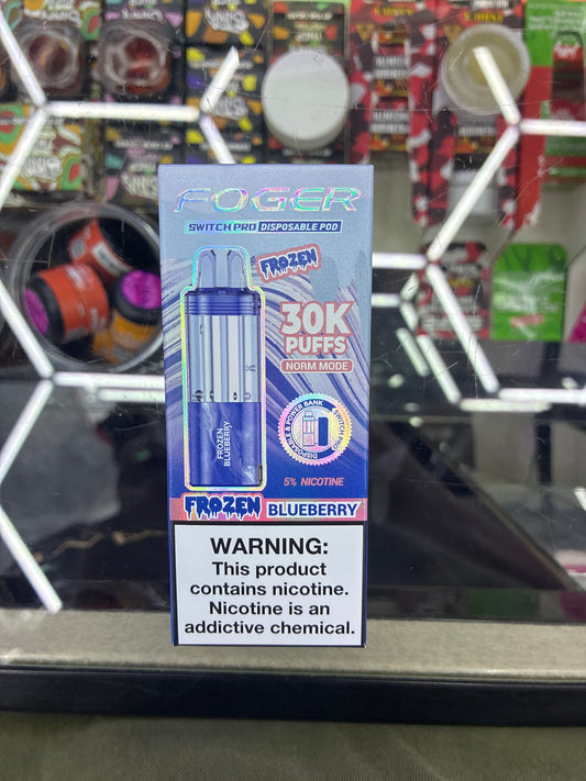 Fogger switch pro disposable pod 30k puffs frozen blueberry