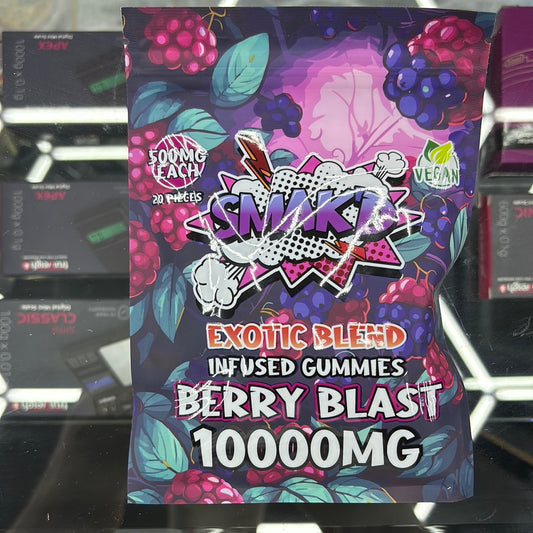 Smak’d exotic blend berry blast 10,000 MG