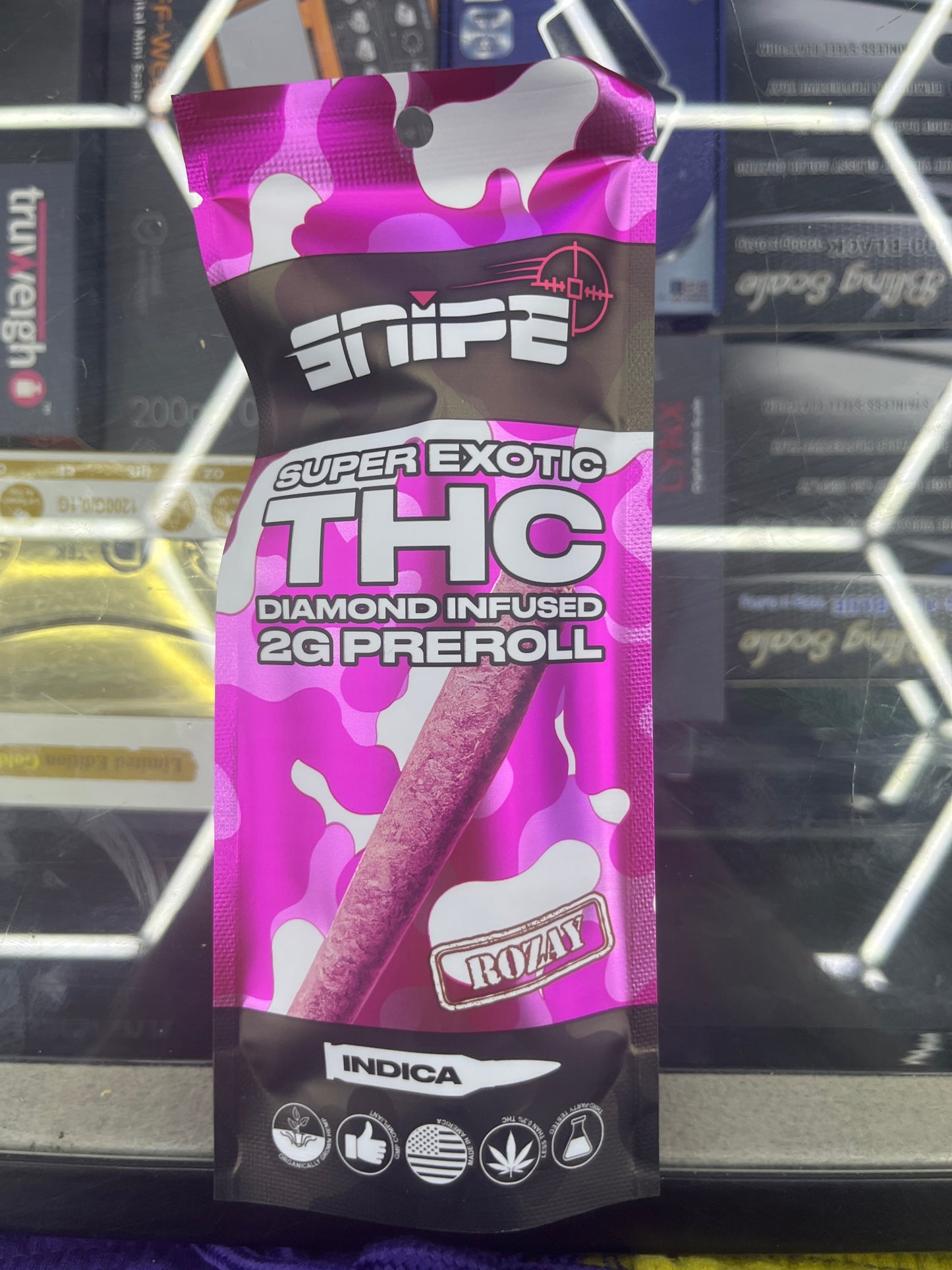 Snipe 2g thcp super exotic diamond preroll rozay indica