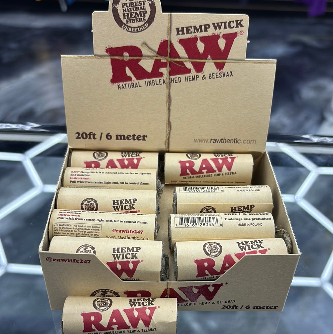 Raw hemp wick, 30 feet/6 meter