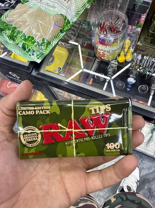 Raw tips 100 tips per tin army edition