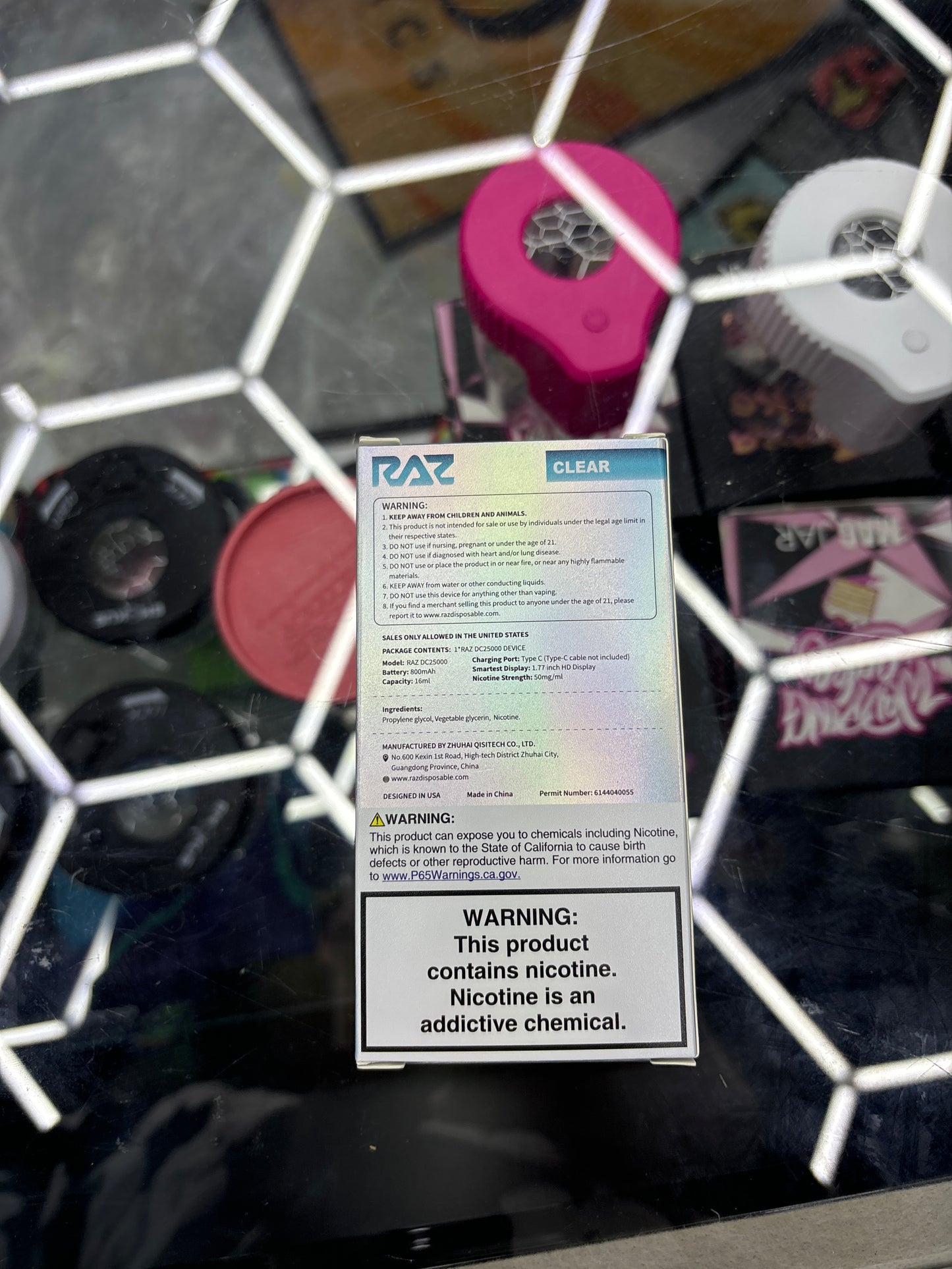 Raz dc25000 25k puffs clear