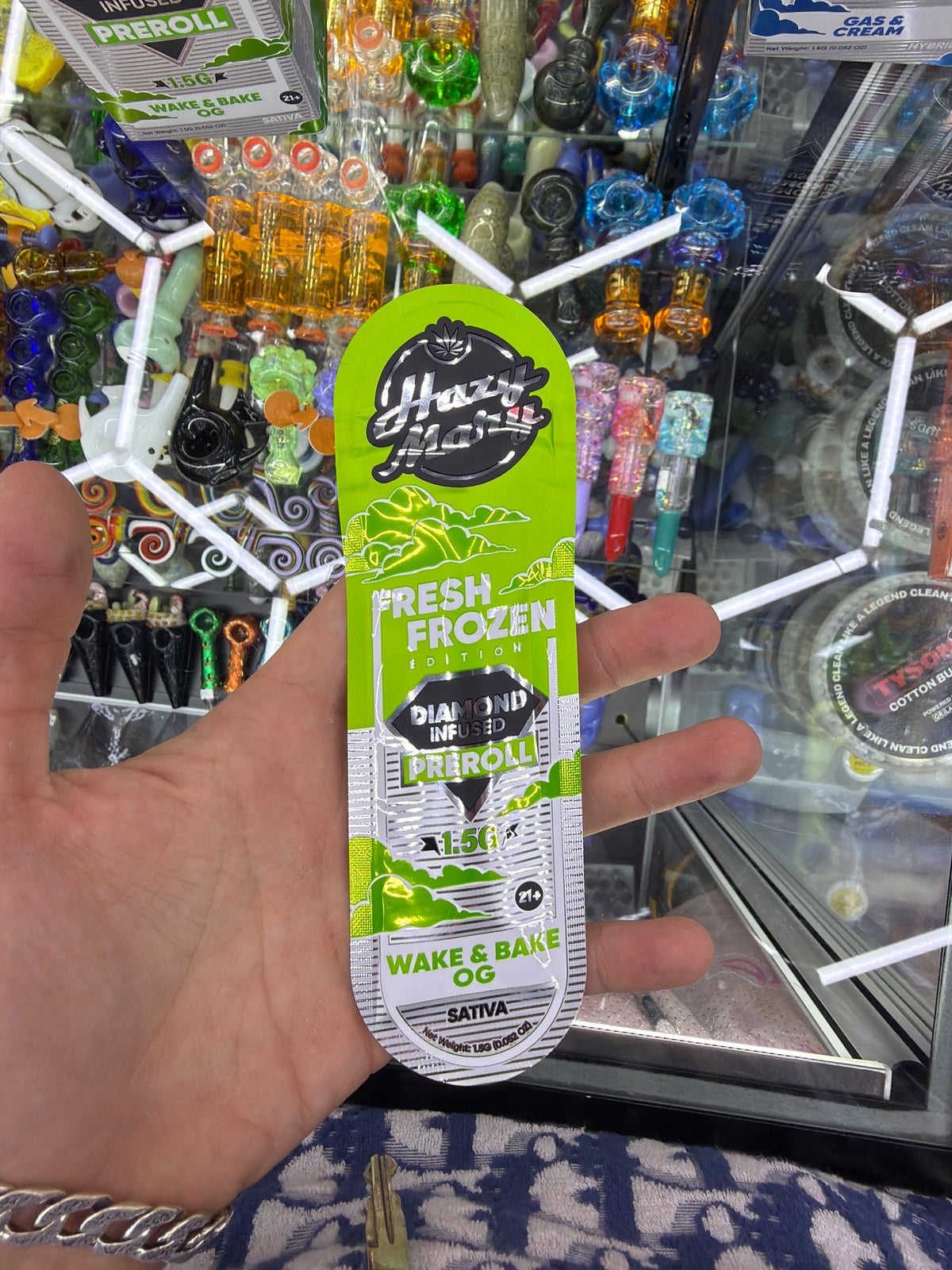 Hazy Mary Fresh Frozen Edition Diamond Infused 1.5g preroll Sativa Wake & Bake OG