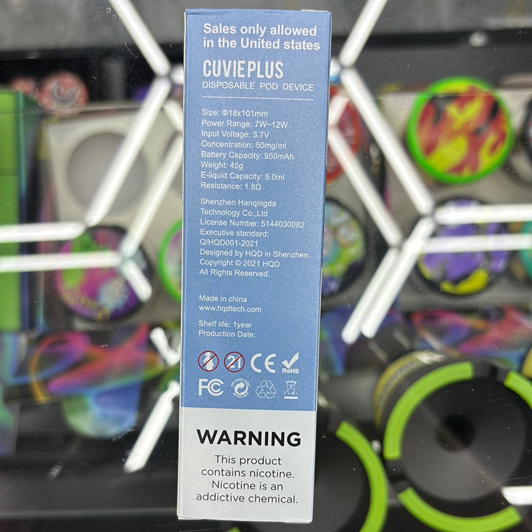 HQD blueberry, 1200 puffs curvie plus