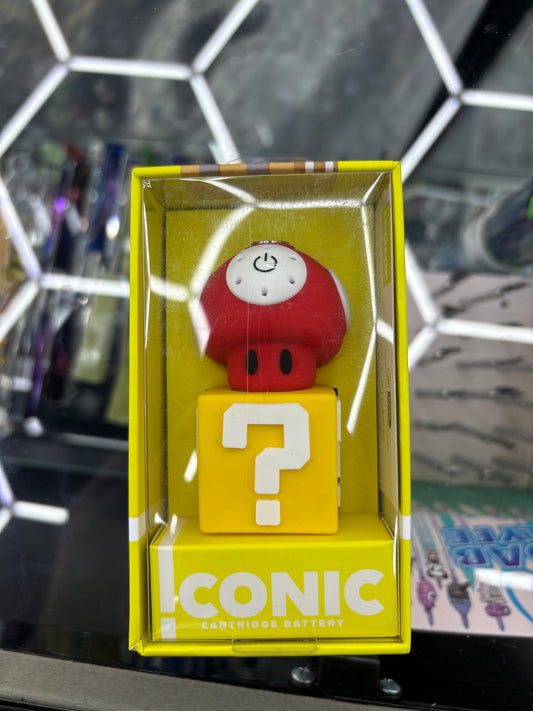 Iconic cartridge battery mushroom red