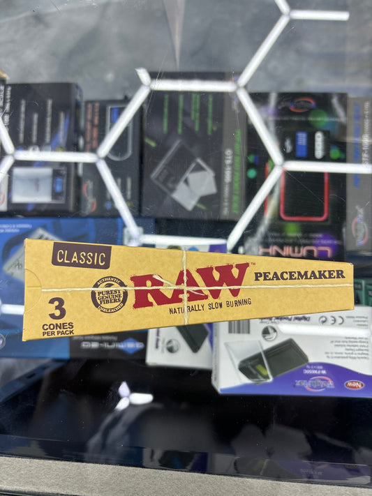 Raw classic 3 cones per pack peacemaker